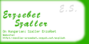 erzsebet szaller business card
